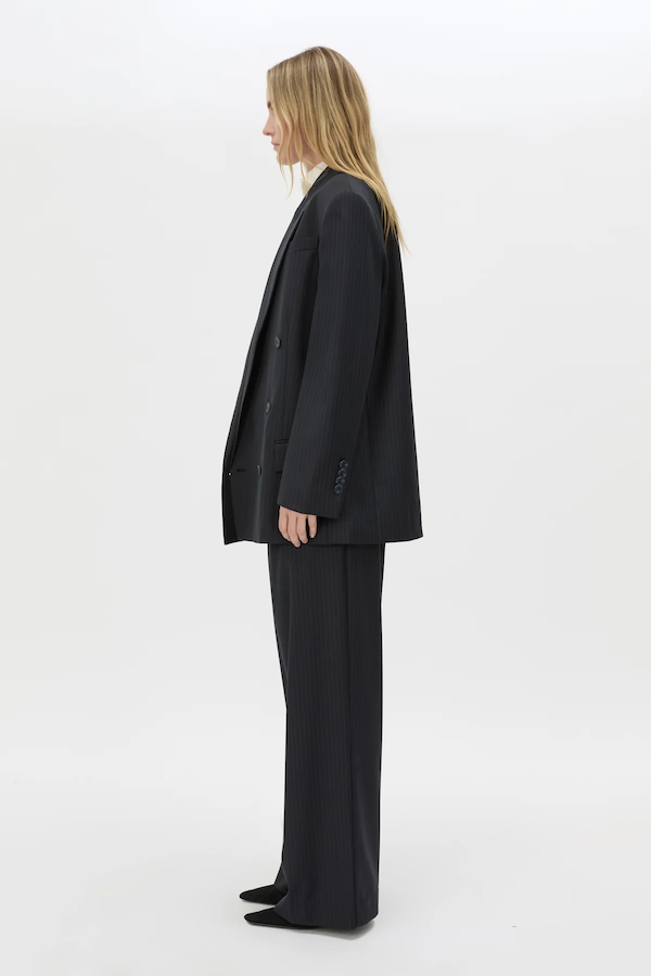 ORBAN OVERSIZED BLAZER - NAVY PINSTRIPE