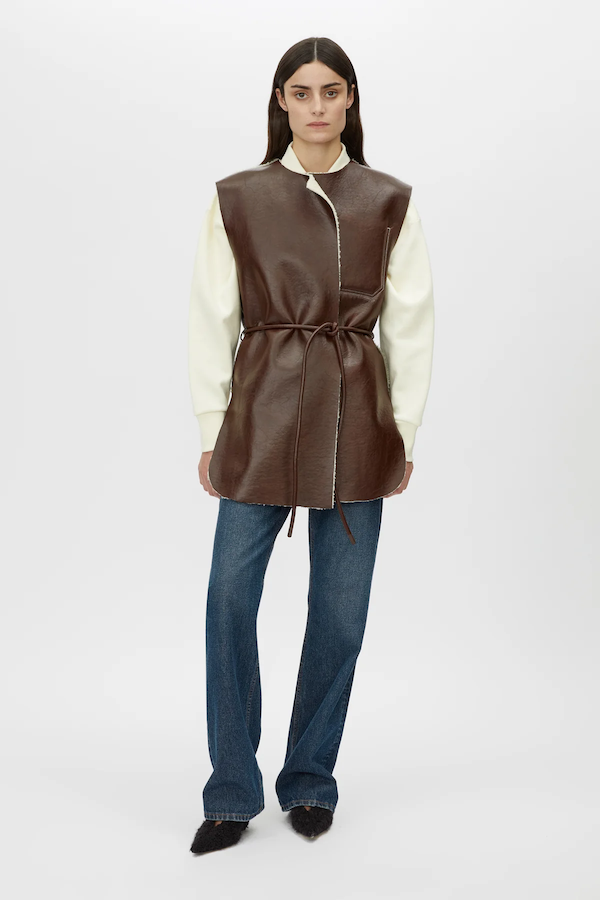 OSWALD REVERSIBLE SHEARLING VEST