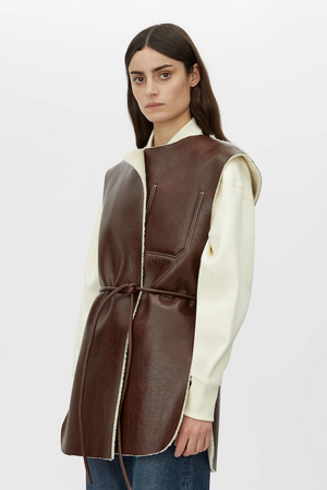 OSWALD REVERSIBLE SHEARLING VEST
