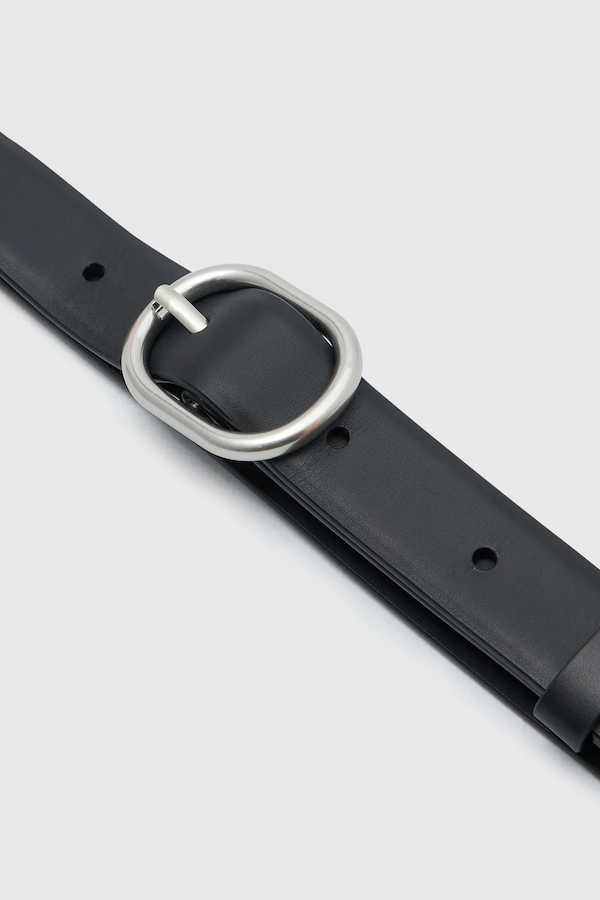 RAE BELT - BLACK/SILVER