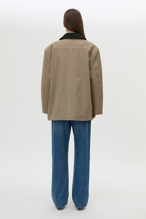 SAGE CHECK JACKET - WALNUT CHECK