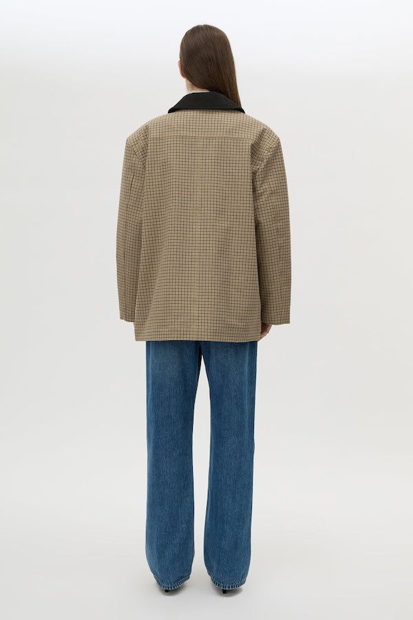 SAGE CHECK JACKET - WALNUT CHECK