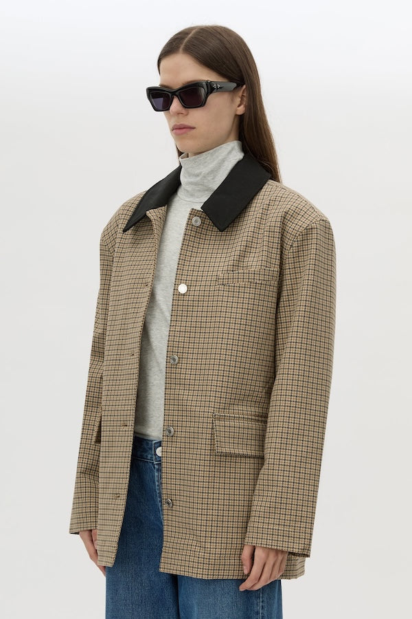 SAGE CHECK JACKET - WALNUT CHECK