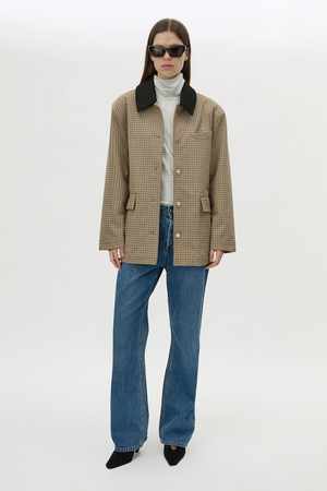 SAGE CHECK JACKET - WALNUT CHECK