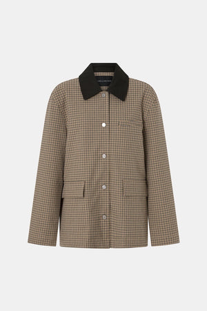 SAGE CHECK JACKET - WALNUT CHECK