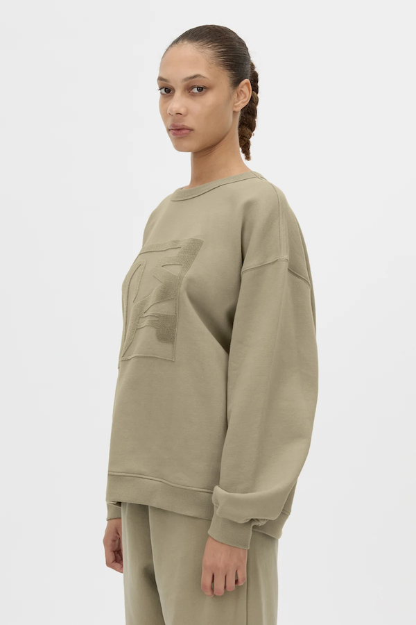 SONORA FLOCKED TRACKSUIT TOP - CLAY
