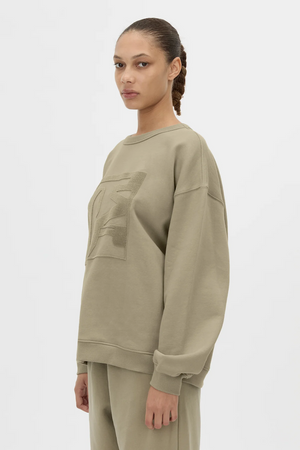 SONORA FLOCKED TRACKSUIT TOP - CLAY