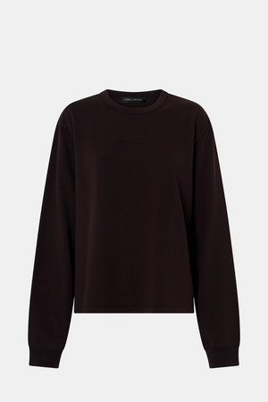 THOME EMB RELAXED TRACK TOP - HICKORY