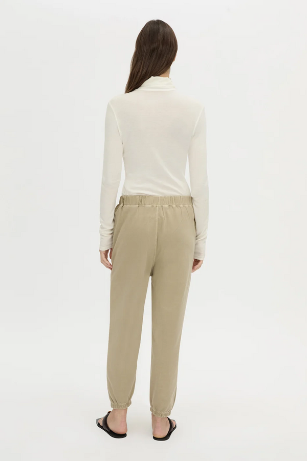 THOME EMB TRACK PANT - OYSTER