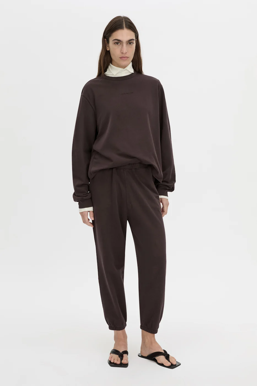 THOME EMB RELAXED TRACK TOP - HICKORY