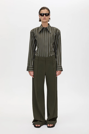 UNA STRAIGHT LEG PIN TUCK TROUSER