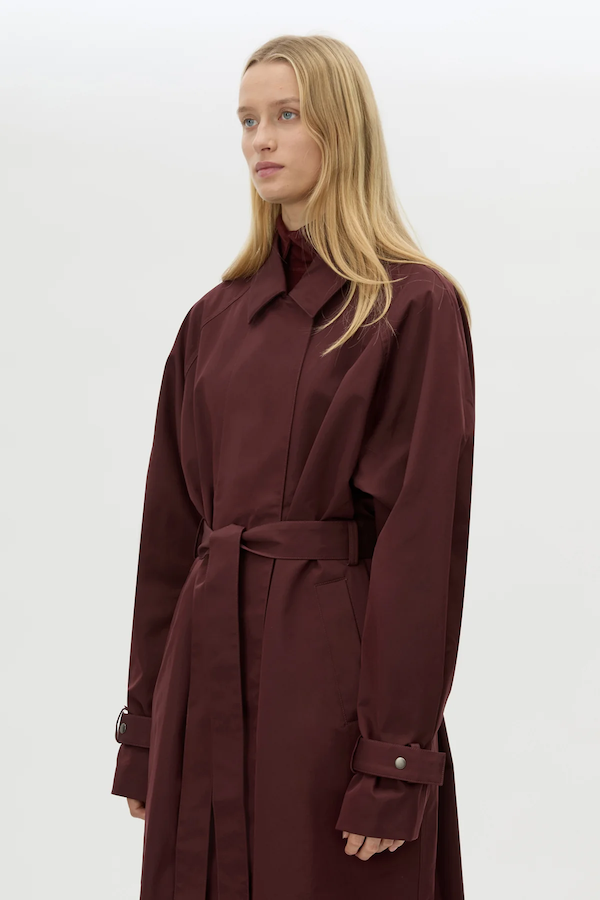 DIA CAR COAT - BURGUNDY
