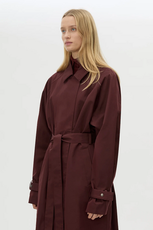 DIA CAR COAT - BURGUNDY