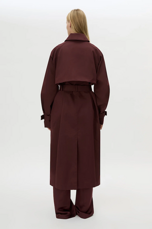 DIA CAR COAT - BURGUNDY