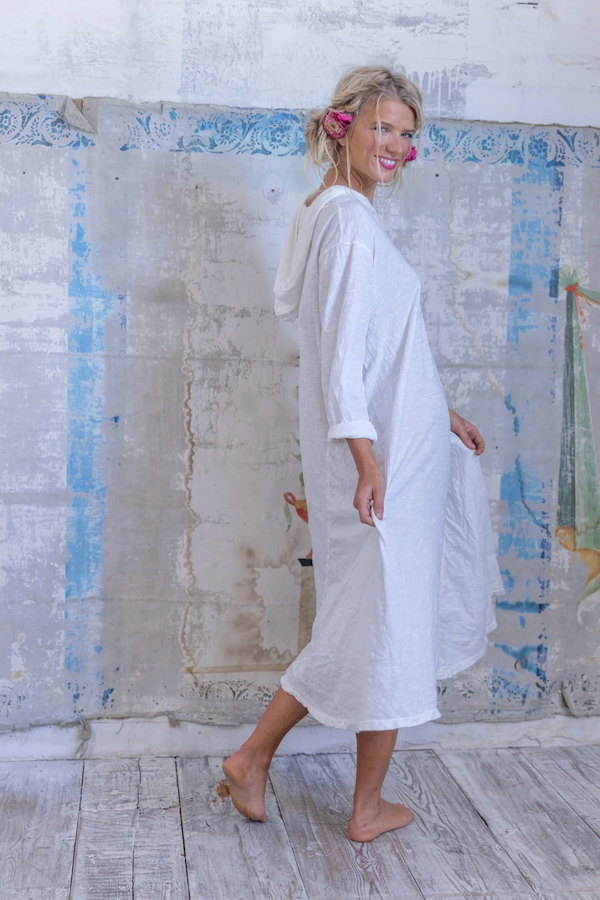 VIGGO HOODIE TEE DRESS - DRESS 1120 TRUE