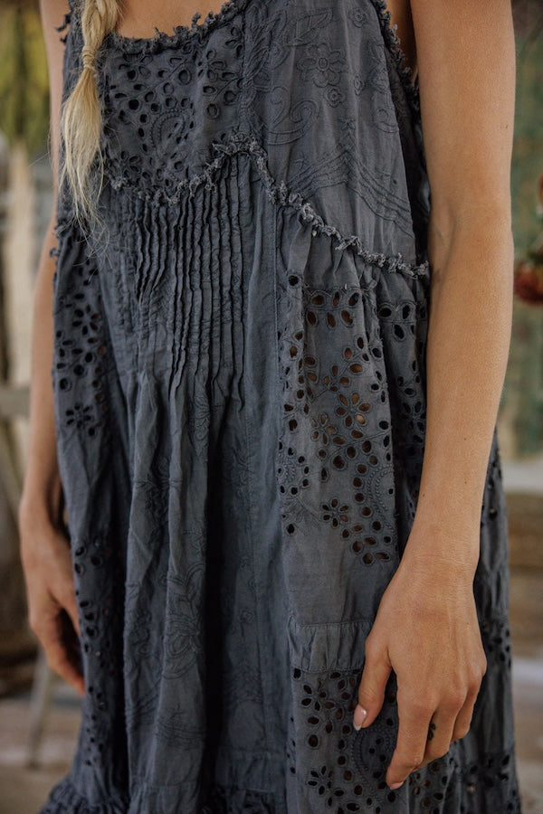 EYELET EMBROIDERED ESTI CAMI DRESS - DRESS 1282
