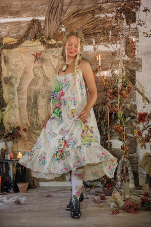 APPLIQUE VIANNEY SLIP DRESS - DRESS 1434