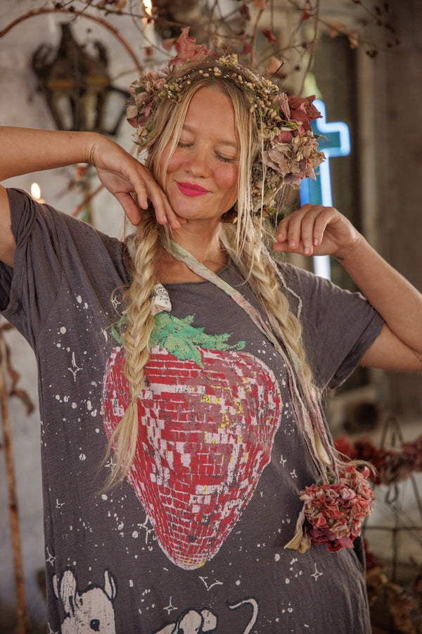 DISCOTHEQUE FRAISES TEE DRESS - DRESS 1444
