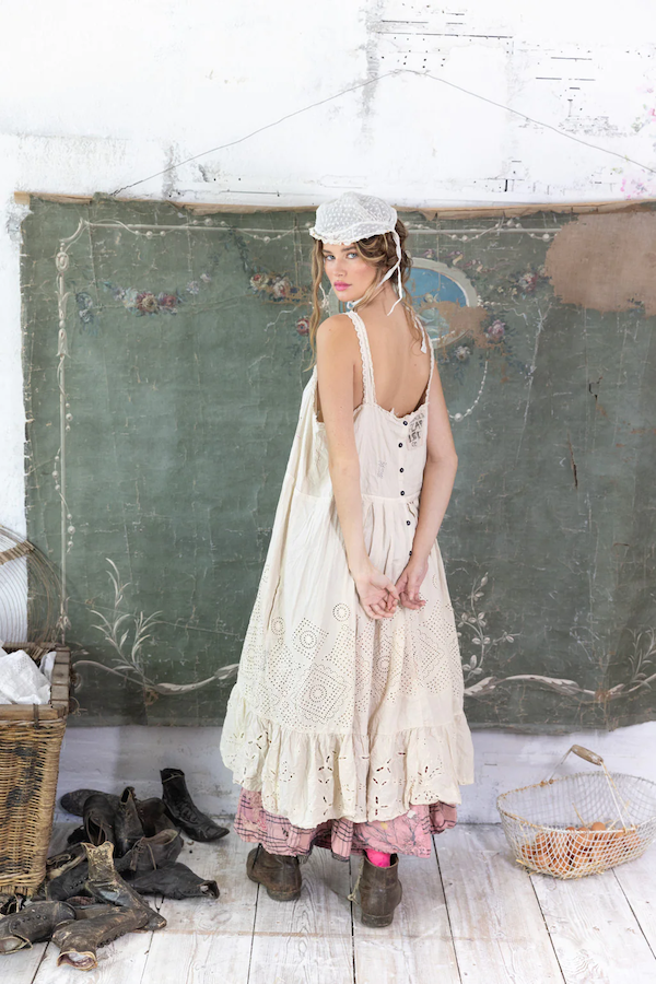 EYELET TEVY PEACE TANK DRESS - DRESS 956
