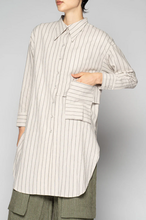 KOMICHI LONG SHIRT - NATURAL