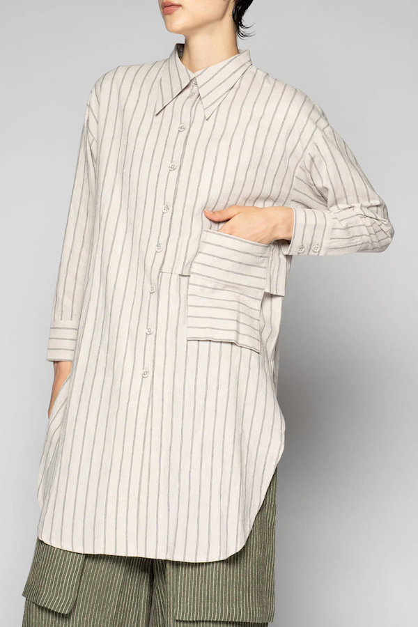 KOMICHI LONG SHIRT - NATURAL