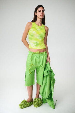 CANVAS SHORTS - PARAKEET