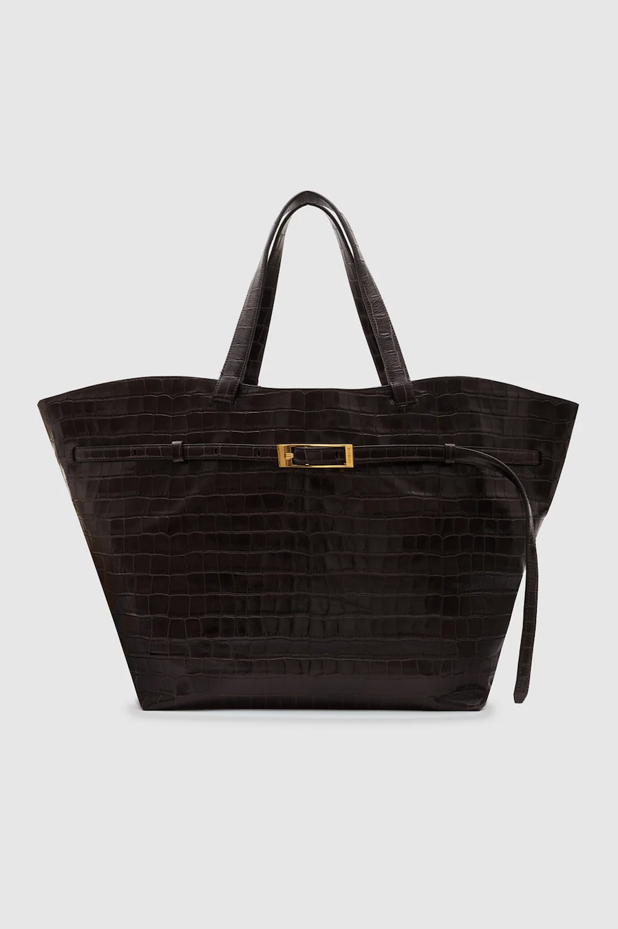 ELLY TOTE EMBOSSED - DARK BROWN
