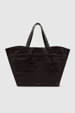 ELLY TOTE EMBOSSED - DARK BROWN