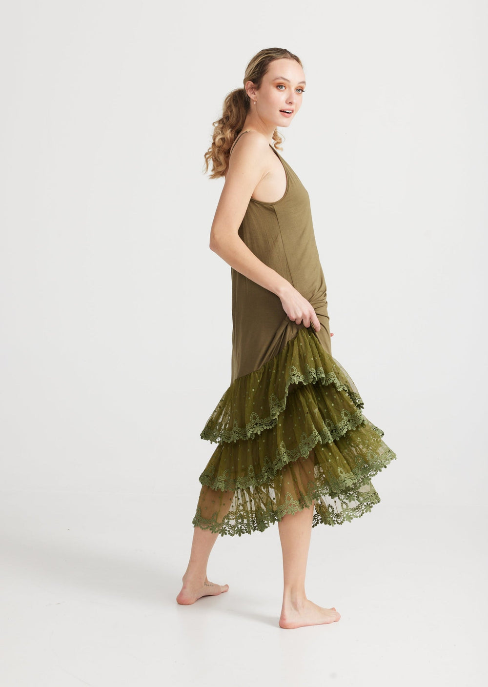 EVANGELINE DRESS MOSS