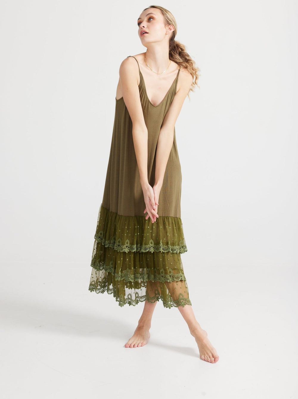 EVANGELINE DRESS MOSS