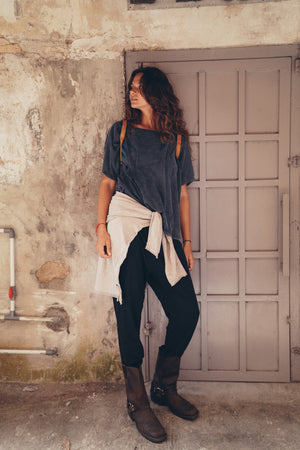 SILIANA TEE - WASHED BLACK