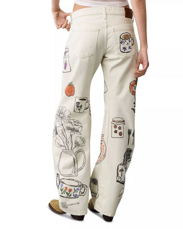 FABLE LOW RISE PRINTED JEAN - TOFU COMBO