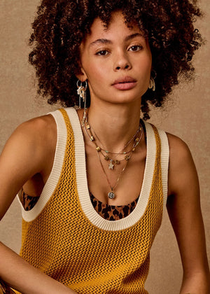 FENWAY WALES KNIT TANK - OCHRE