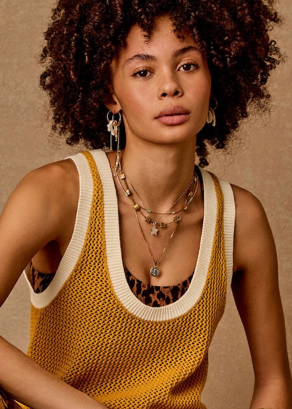 FENWAY WALES KNIT TANK - OCHRE