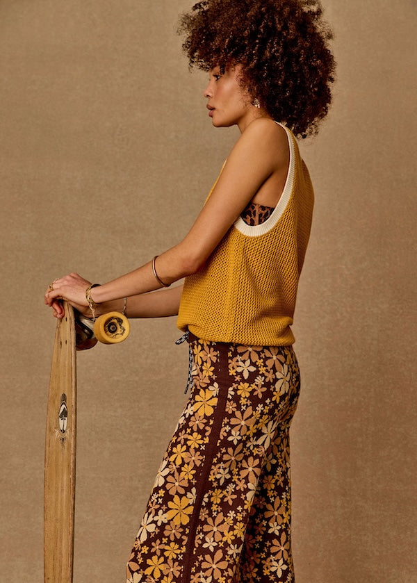 FENWAY WALES KNIT TANK - OCHRE