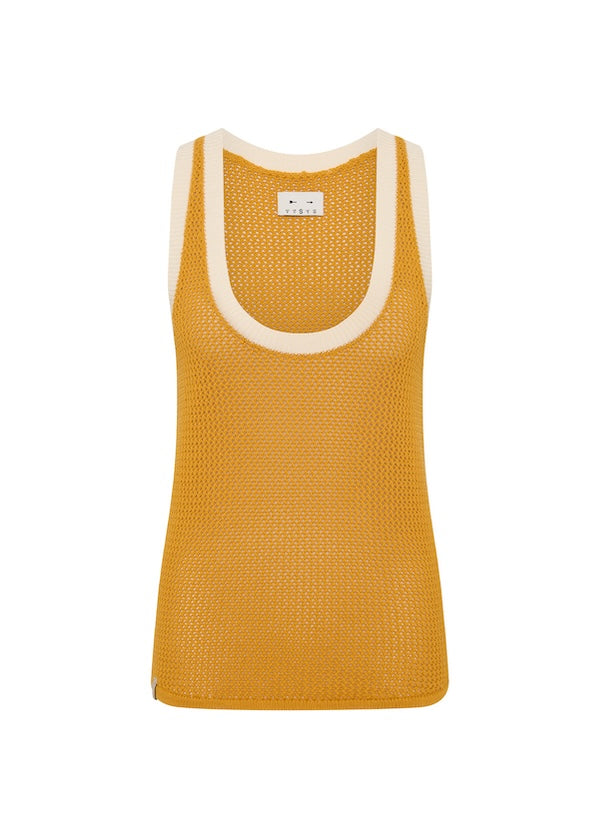 FENWAY WALES KNIT TANK - OCHRE