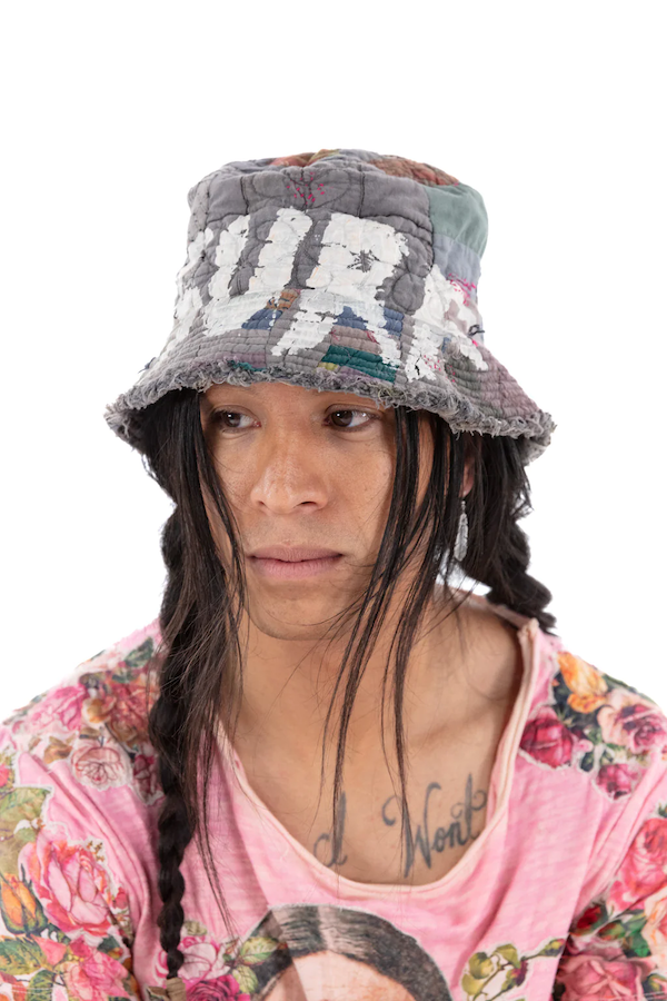 VINTAGE QUILT SURF HUNTER BUCKET HAT - HAT 052