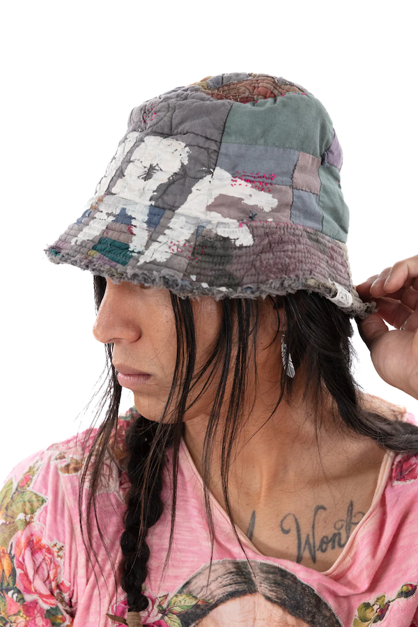 VINTAGE QUILT SURF HUNTER BUCKET HAT - HAT 052