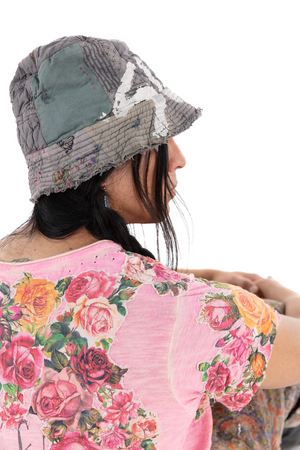 VINTAGE QUILT SURF HUNTER BUCKET HAT - HAT 052