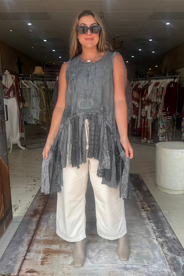 MOVE WITH THE WIND TANK - CHARCOAL