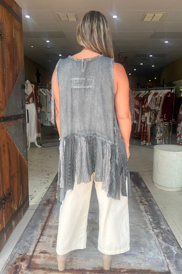 MOVE WITH THE WIND TANK - CHARCOAL