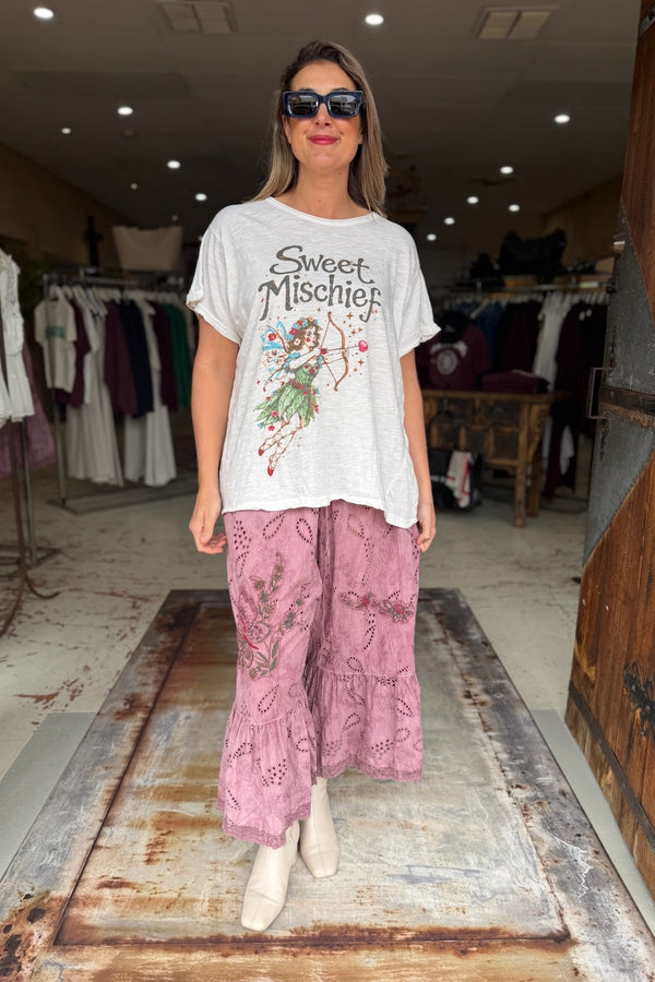 WORN AND WEATHERED TEE - MISCHIEF