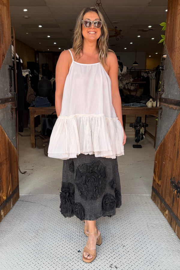 LOW WAISTED FOUNDATION CAMI - CREAM