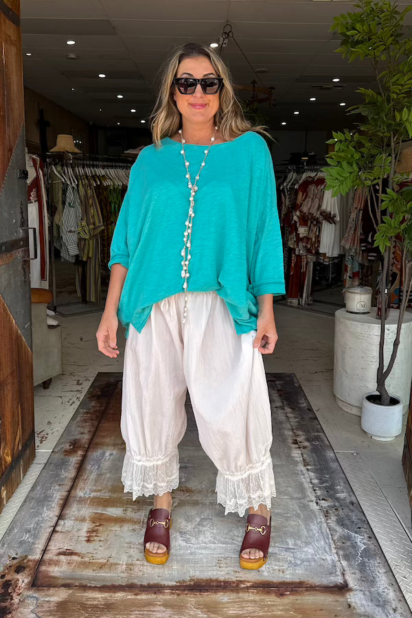 BE FREE TOP - VINTAGE TURQUOISE