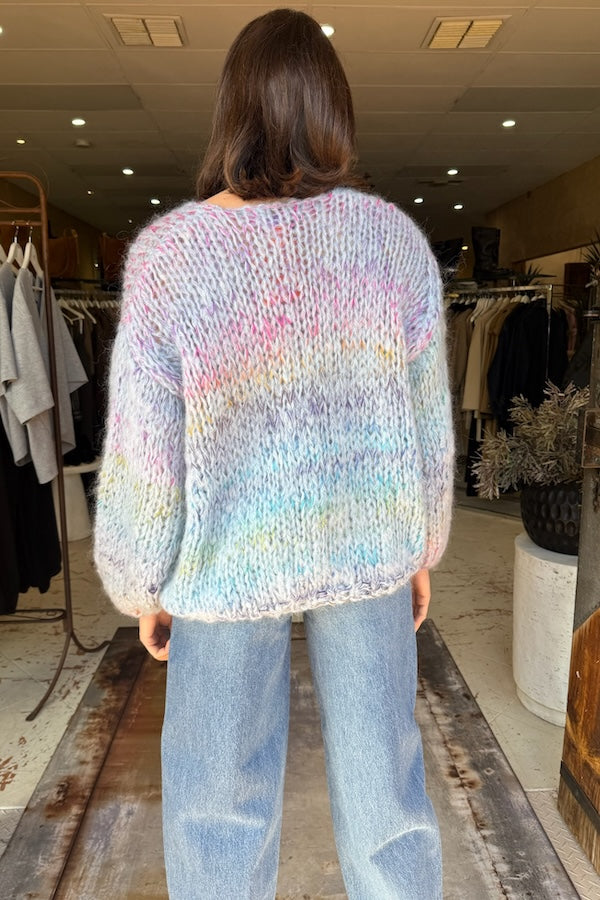JUNE PULLOVER V-NECK BLUE MULTI