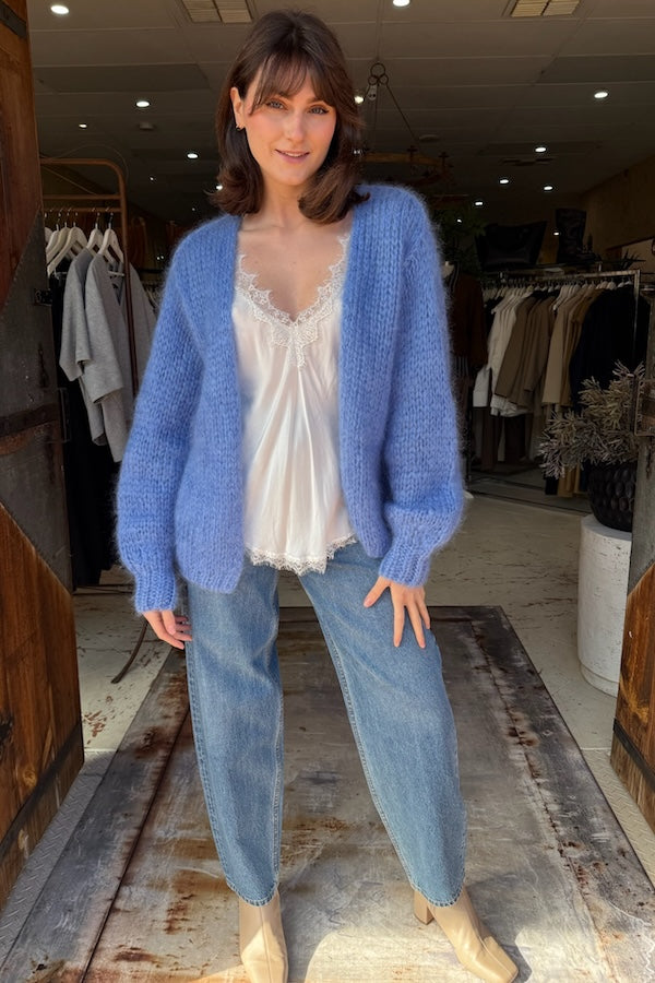 CARDIGAN SHORT - JEANS BLUE