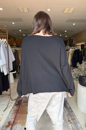 ARENA KNITTED TOP - BLACK