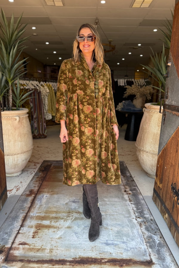 COAT MAURI - VELOUR FLEURS