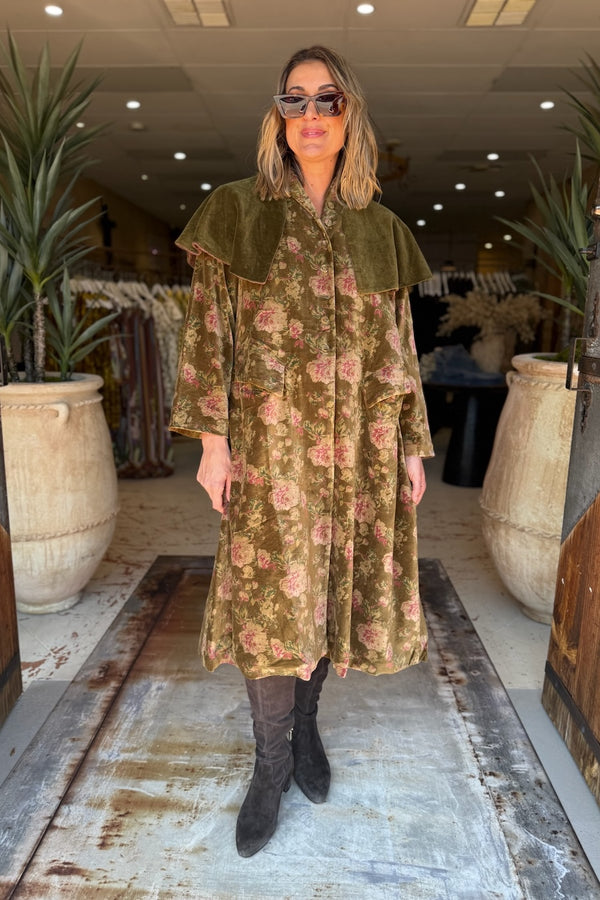 COAT POETI - VELOURS FLEURS