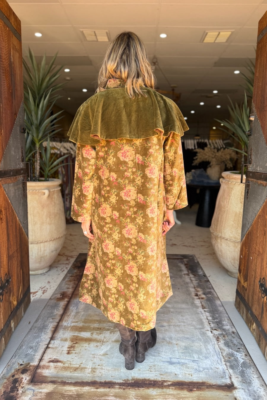 COAT POETI - VELOURS FLEURS